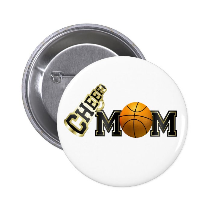 Cheer Mom (basketball) Button