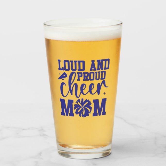 Cheer Mom Beer Glass (Front Filled)