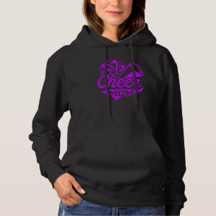 Cheer Mom Biggest Fan Leopard Print Black And Pupl Hoodie