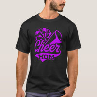 Cheer Mom Biggest Fan Leopard Print Black And Pupl