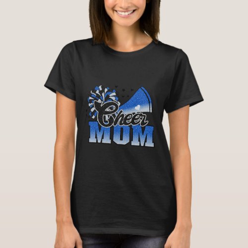 Cheer Mom Blue White  T_Shirt