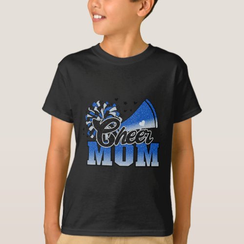 Cheer Mom Blue White  T_Shirt