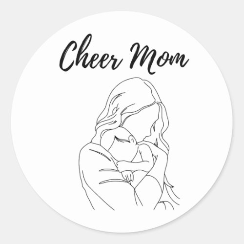Cheer Mom  Classic Round Sticker
