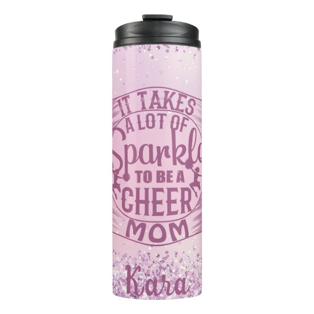Cheer Mom Custom Thermal Tumbler (Front)
