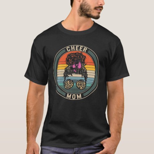 Cheer Mom Leopard Megaphone Cheerleader Mom Life B T_Shirt