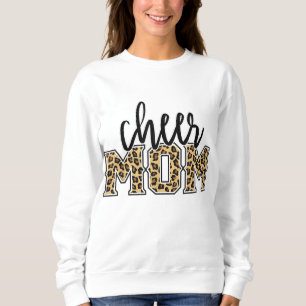 Cheer Mom Leopard Print Womens Proud Cheerleader M Sweatshirt
