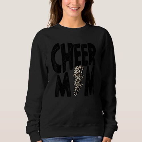 Cheer Mom Leopard Print Womens Proud Cheerleader M Sweatshirt