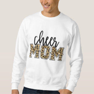 Cheer Mom Leopard Print Womens Proud Cheerleader M Sweatshirt