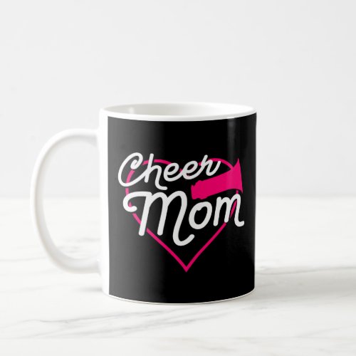 Cheer Mom Love Support Heart Cheerleader Fun Spots Coffee Mug