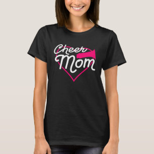 Cheer Mom Love Support Heart Cheerleader Fun Spots T-Shirt