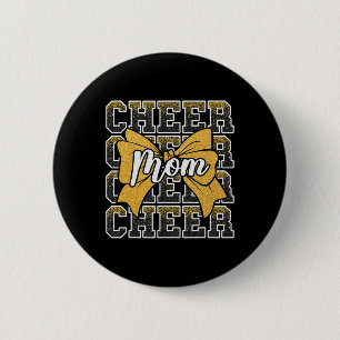 Cheer Mom Mama Bow Sport Cheerleader Cheerleading Button