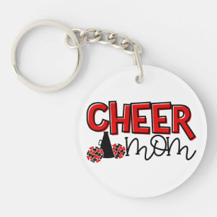 Cheer Mom Modern Typography Keychain