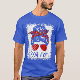 Cheer Mom Proud Cheerleading Bleached Cheer Mom Me T-Shirt