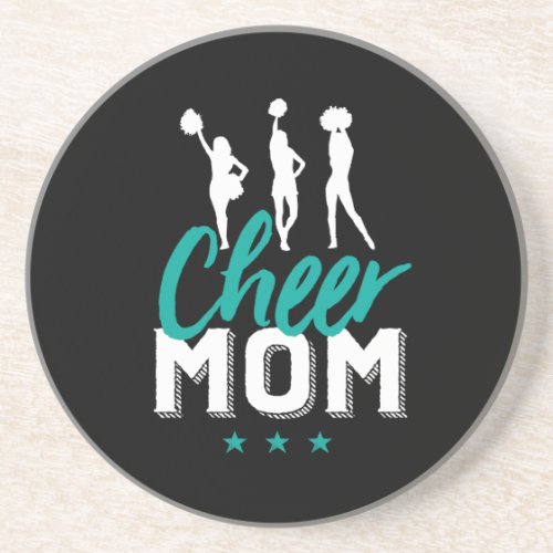 Cheer Mom Proud Mother of Cheerleader Daughter Coaster