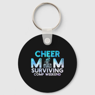 Cheer Mom Surviving Comp Weekend Cheerleading _4 Keychain