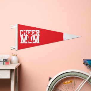 Cheer Mom Wall Pennant Flag