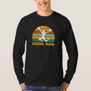 Cheer Mom With Vintage Sunset T-Shirt