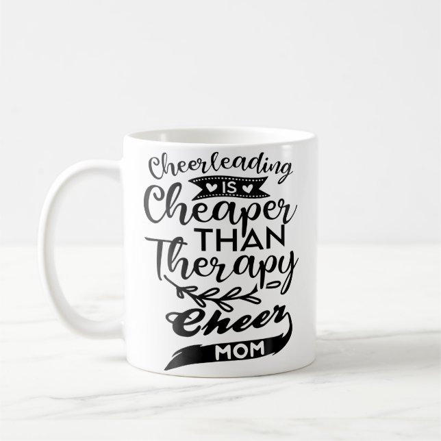 Cheer Mother Mama Parents Cheerleading Mom Coffee Mug (Left)