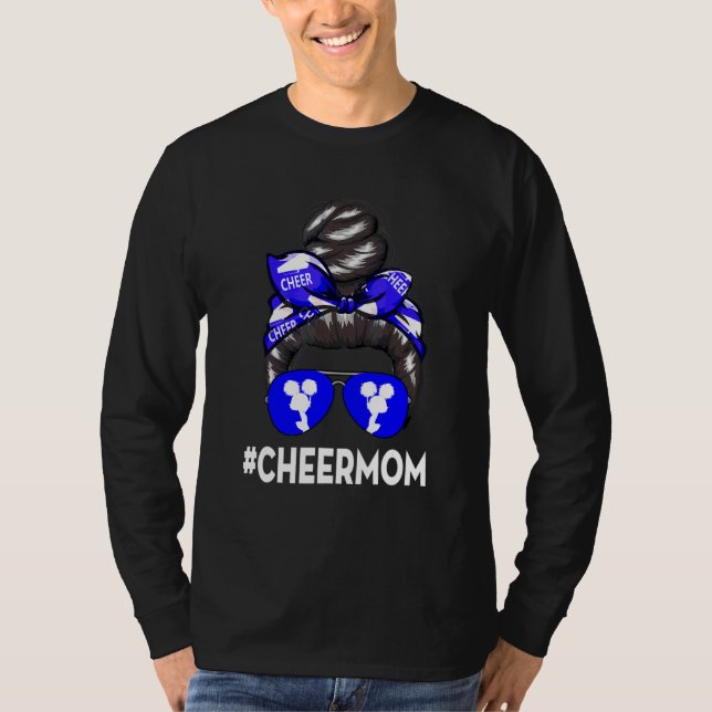 Cheer Mother Mama Parents Cheerleading Mom Messy B T-Shirt (Front)