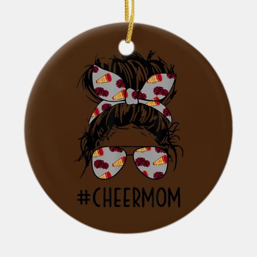Cheer Mother Mama Parents Gift Cheerleading Mom Ceramic Ornament