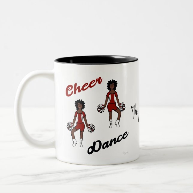 Cheer Mug Black Red (Left)