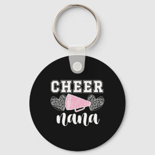 Cheer Nana Hearts Nana Grandma Of A Cheerleader Na Keychain