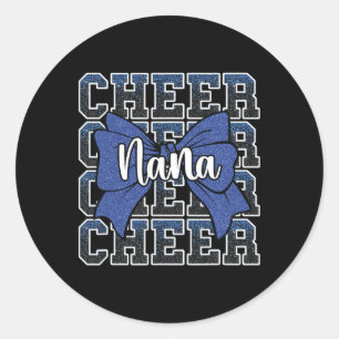 Cheer Nana My Favorite Cheerleader Calls Me Nana G Classic Round Sticker