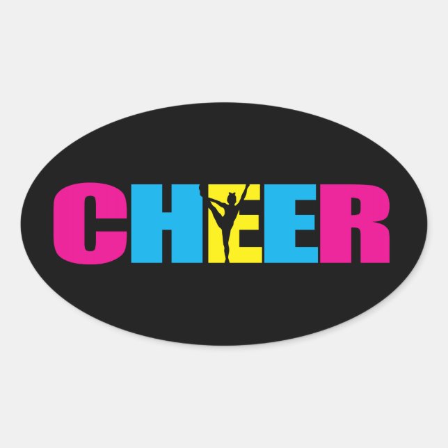 CHEER Oval Sticker (Front)