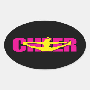 CHEER Oval Sticker