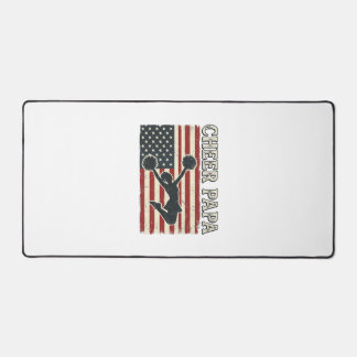 Cheer Papa USA Flag Vintage Cheer Design_1 Desk Mat