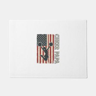 Cheer Papa USA Flag Vintage Cheer Design_1 Doormat