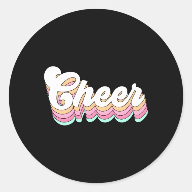Cheer Pastel Cheerleader N Aesthetic Classic Round Sticker (Front)
