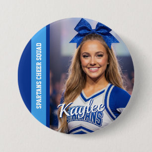Cheer Photo Pin Cheerleader Team Spirit Button