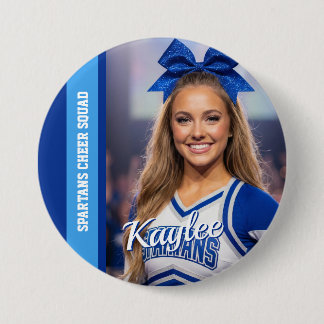 Cheer Photo Pin Cheerleader Team Spirit Button