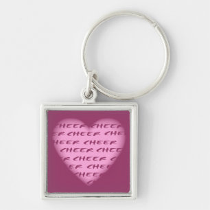 Cheer pink keychain
