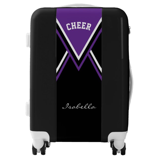 Cheer Purple Cheerleader Outfit Luggage (Front)