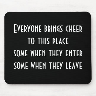 Cheer Quote Mouse Pad