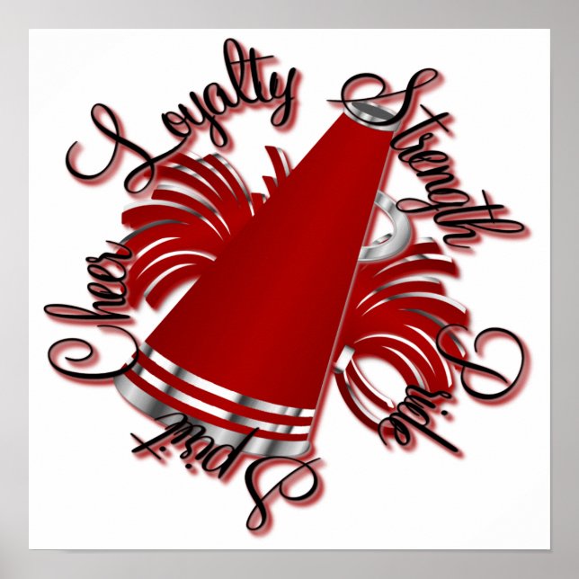 Cheer Red and Silver Qualities Poster (Front)