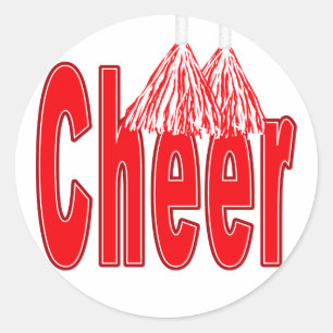 Cheer Red Stickers