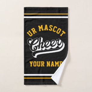 Cheer Script, Custom Name, Cheer Team Personalized Hand Towel