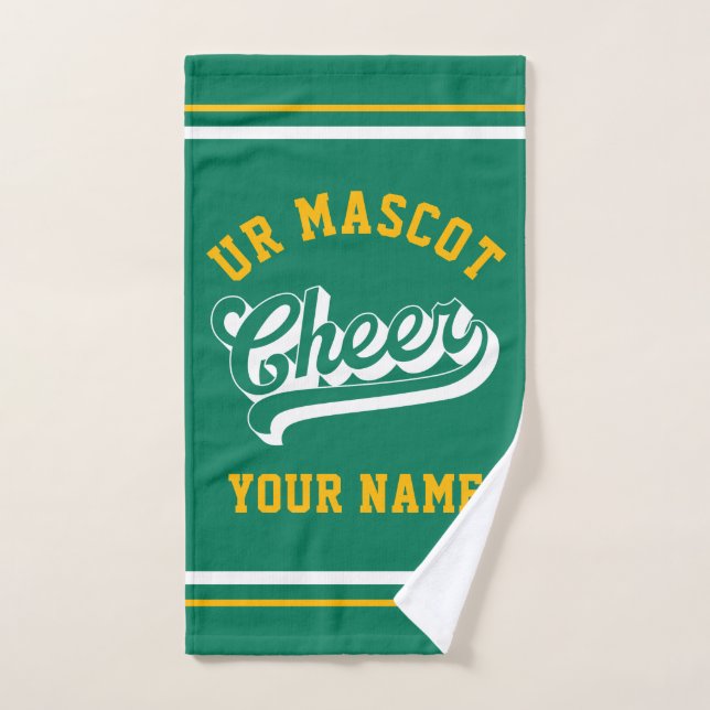 Cheer Script, Custom Name, Cheer Team Personalized Hand Towel (Hand Towel)