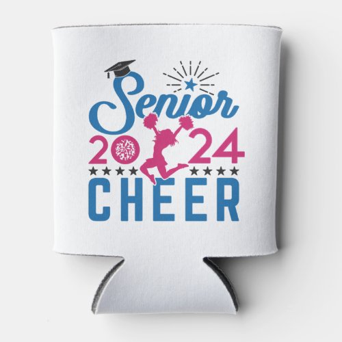 Cheer Senior 2024 Cheerleading Cheerleader Can Cooler