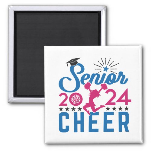 Cheer Senior 2024 Cheerleading Cheerleader Magnet