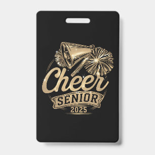 Cheer Senior 2025 Cheerleader Graduation Class Of Badge