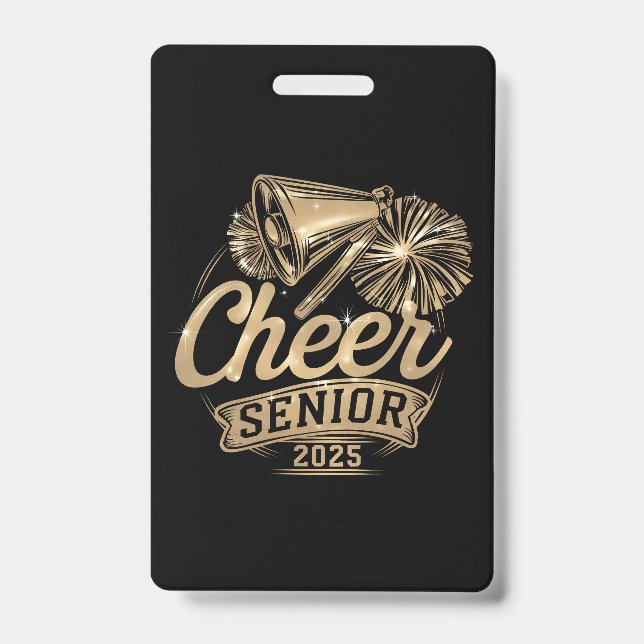 Cheer Senior 2025 Cheerleader Graduation Class Of Badge (Front)