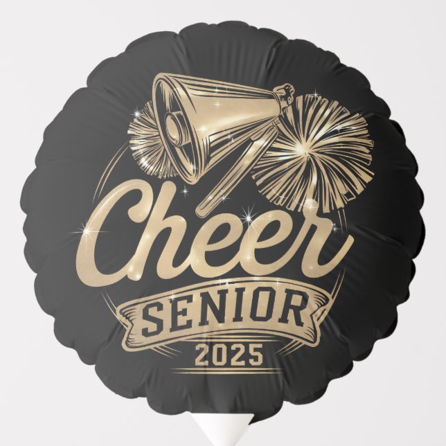 Cheer Senior 2025 Cheerleader Graduation Class Of Balloon (Front)