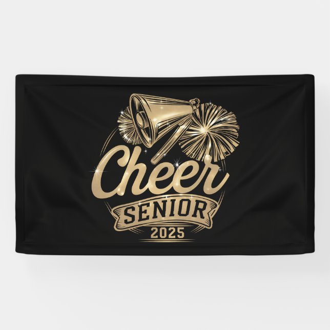Cheer Senior 2025 Cheerleader Graduation Class Of Banner (Horizontal)