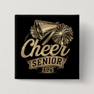 Cheer Senior 2025 Cheerleader Graduation Class Of Button