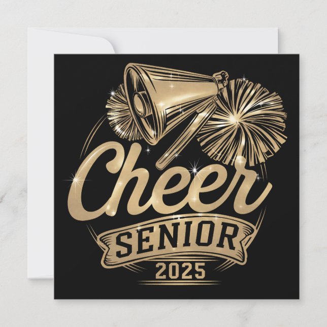 Cheer Senior 2025 Cheerleader Graduation Class Of Invitation (Front)