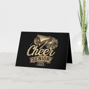 Cheer Senior 2025 Cheerleader Graduation Class Of Letterpress Thank You Card